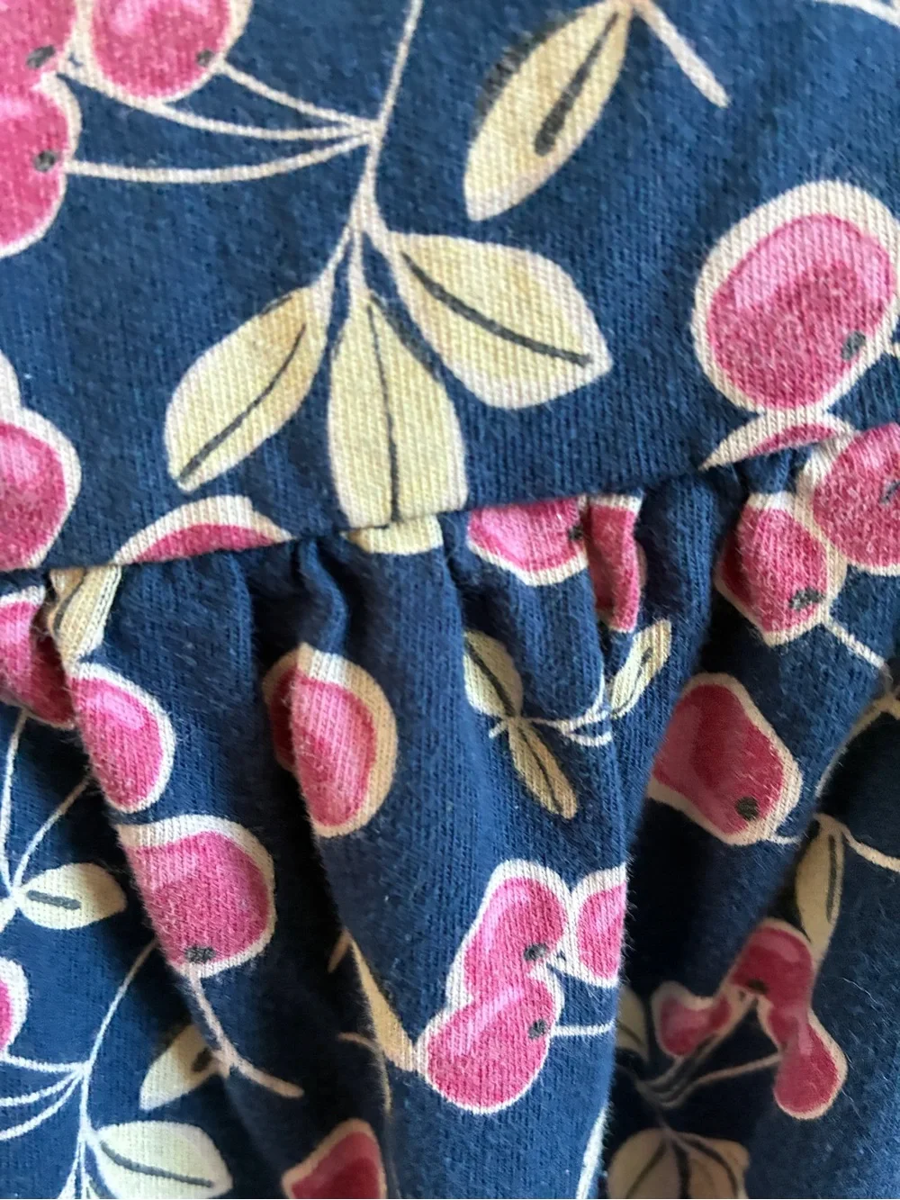 GAP Navy Top with Pink Cherry Print